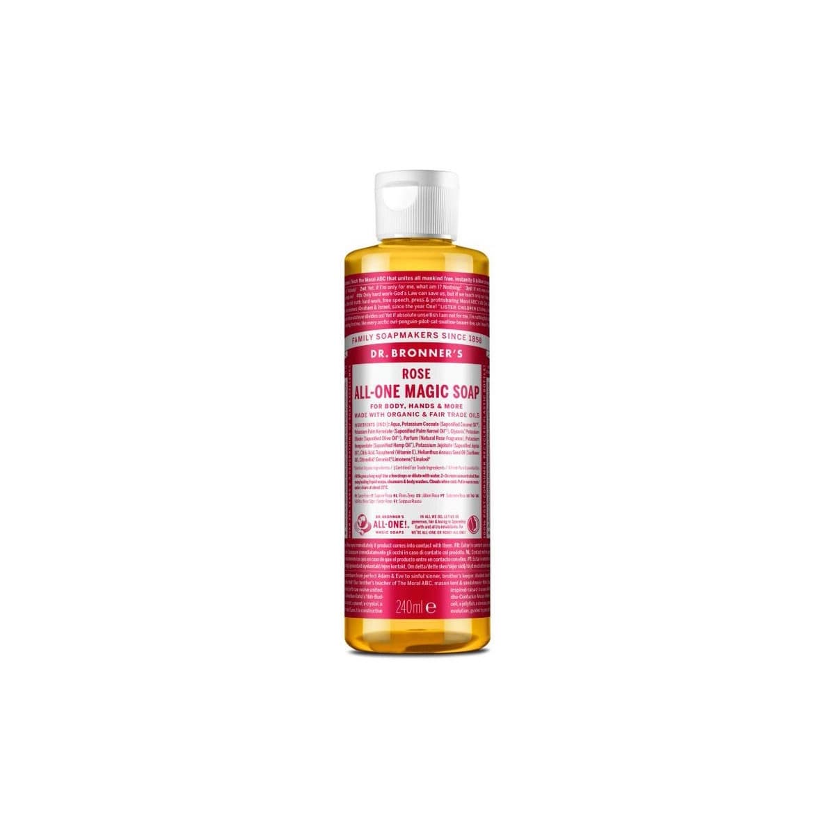 Jabon liquido rosas bio 240ml Dr. Bronner's