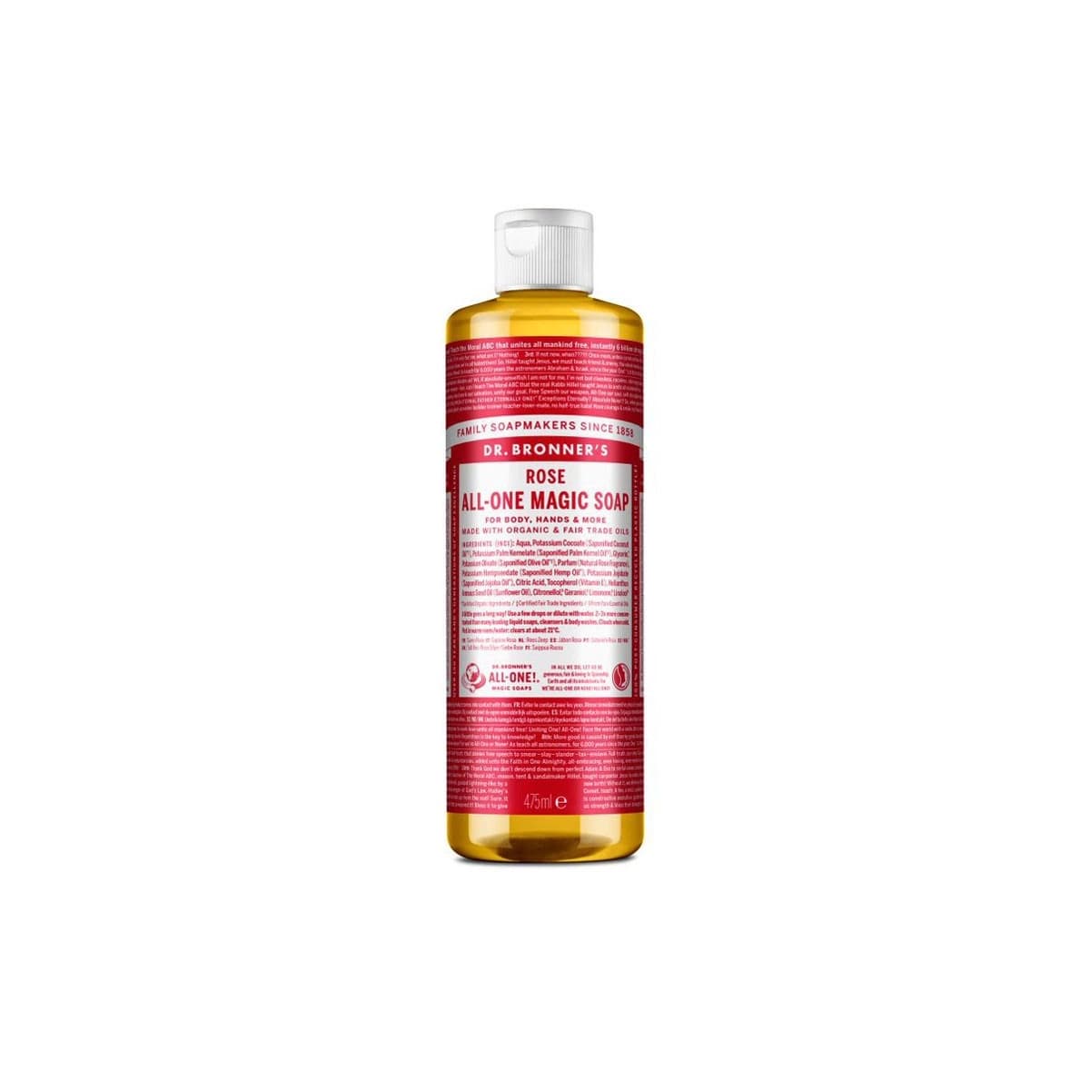 Jabon liquido rosas bio 475ml Dr. Bronner's