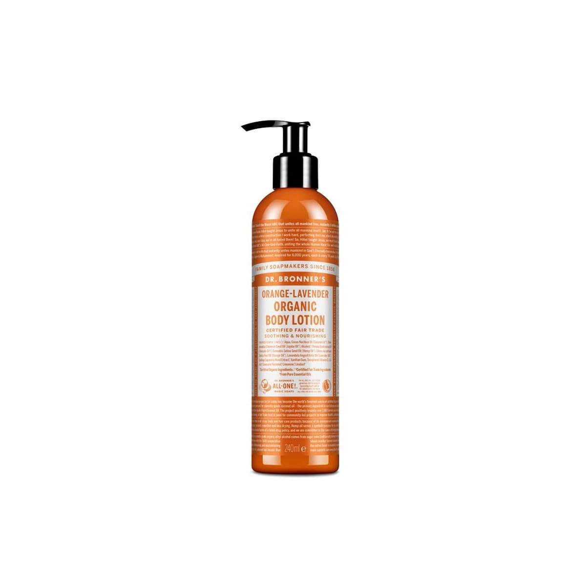 Locion corporal naranja y lavanda bio 240ml Dr. Bronner's