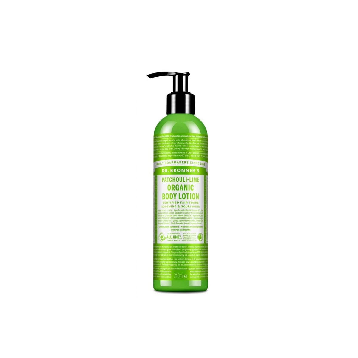 Locion corporal pachuli y lima bio 240ml Dr. Bronner's