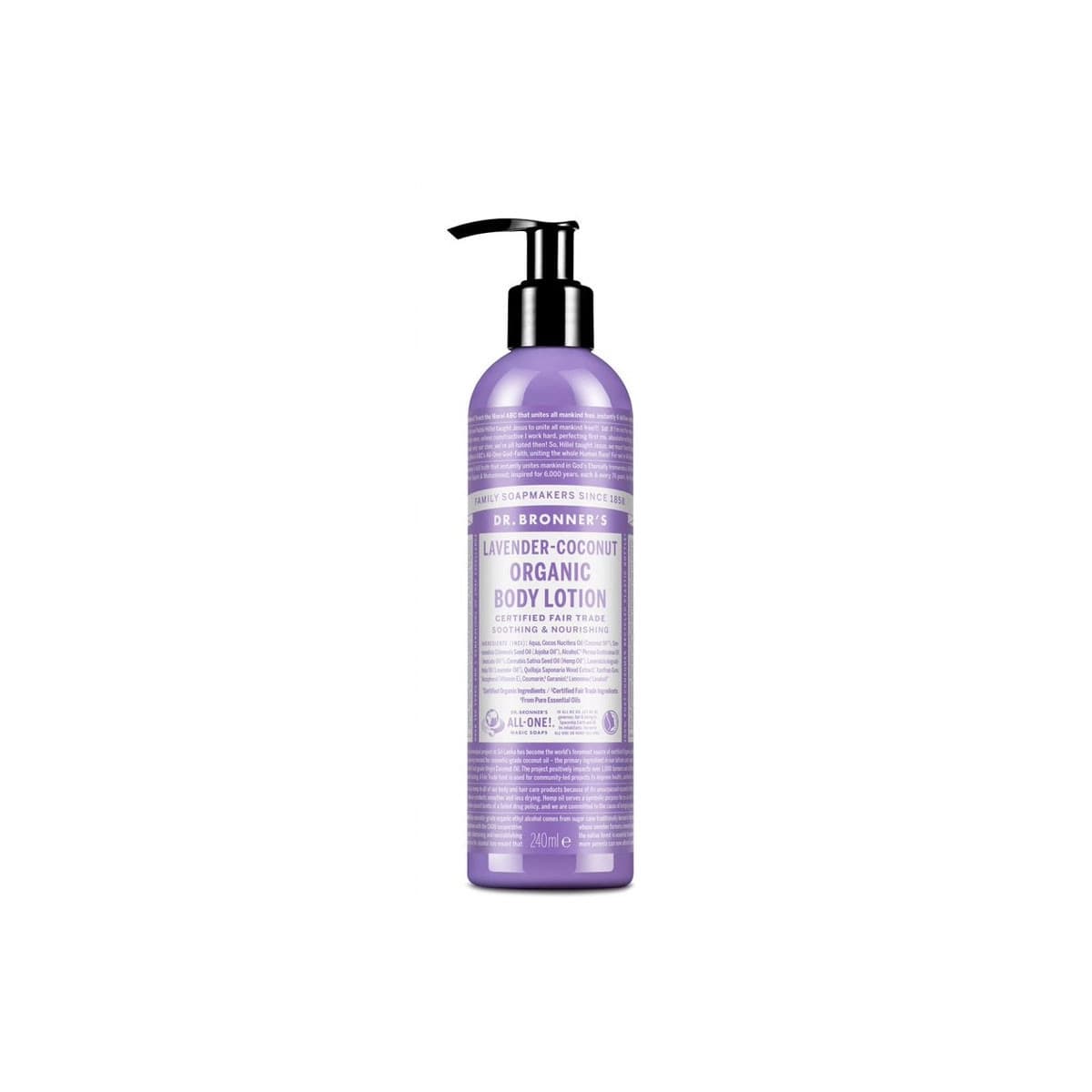Locion corporal lavanda y coco bio 240ml Dr. Bronner's