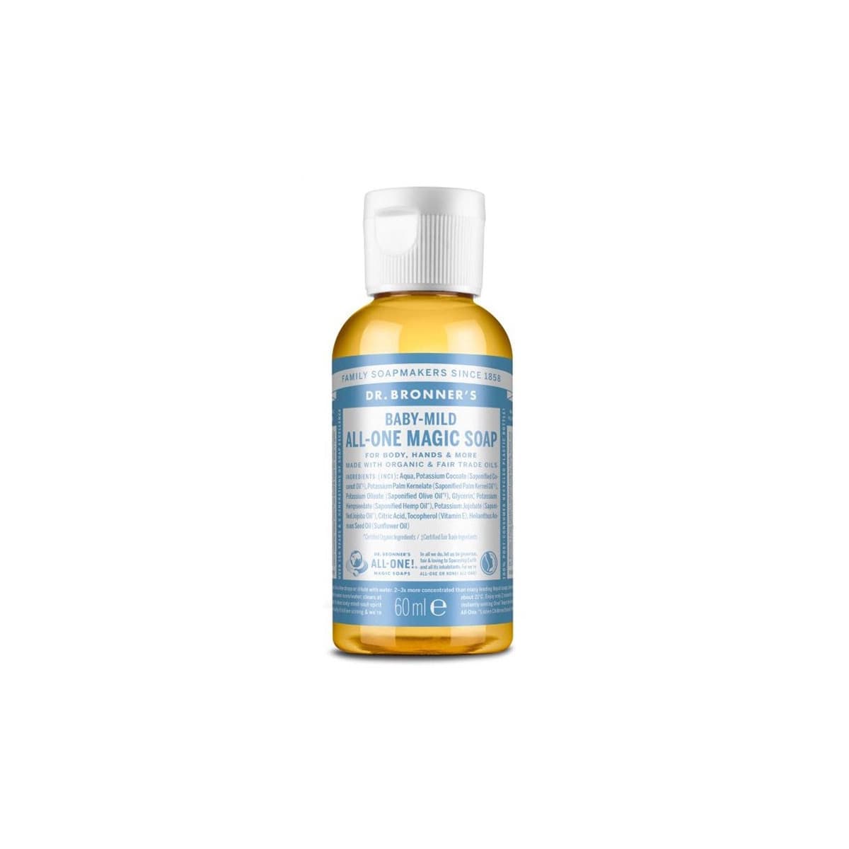 Jabon liquido neutro bebe/niño bio 60ml Dr. Bronner's