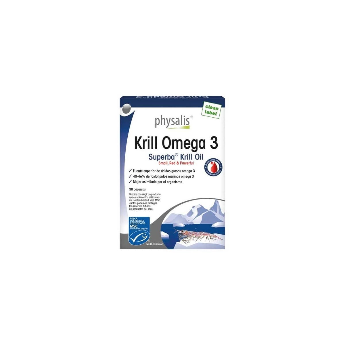 Krill omega 3 30 perlas Physalis