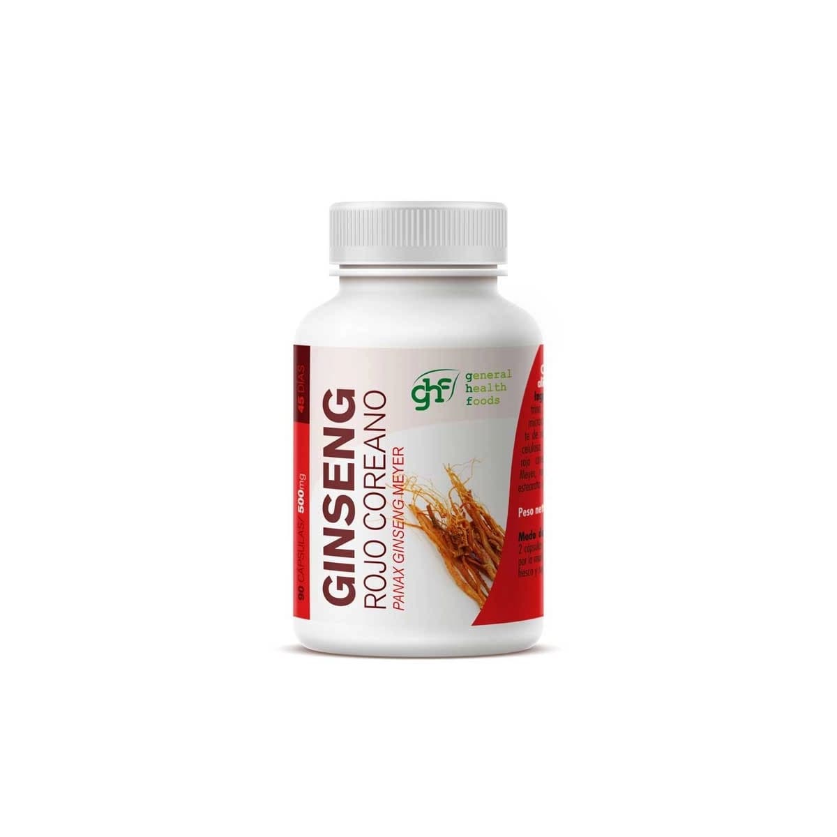 Ginseng rojo 500mg 90 capsulas GHF