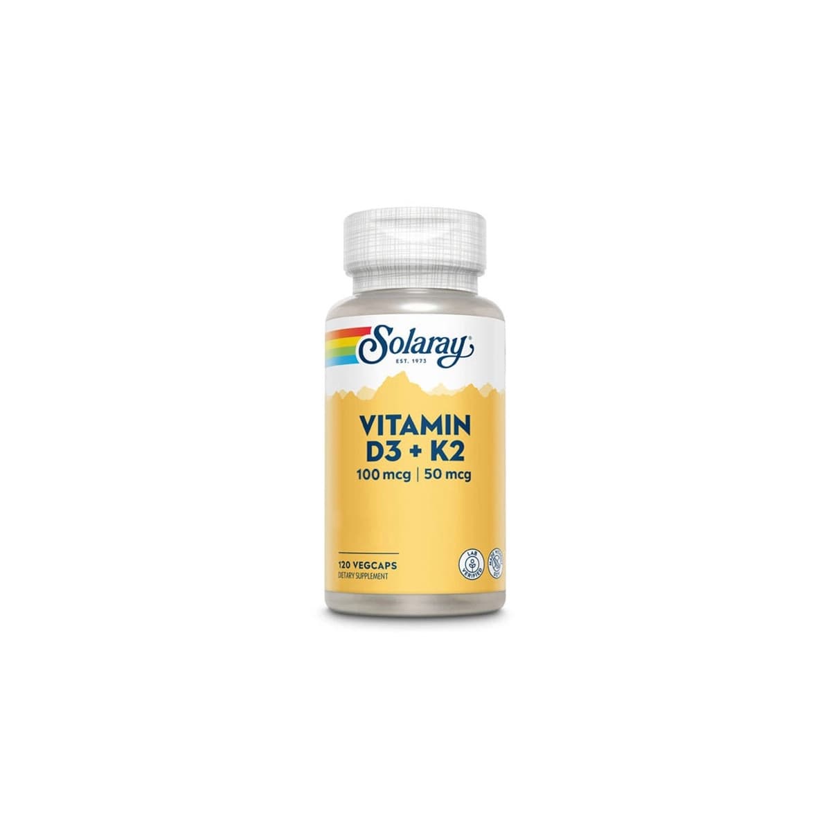 Vitamina D3 + K2 120vcaps Solaray
