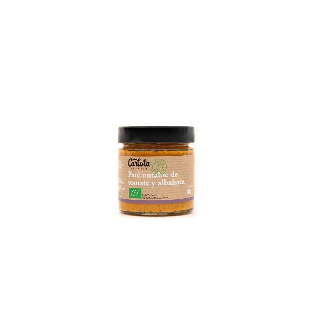 Pate de Tomate y Albahaca Bio 180g Carlota Organic