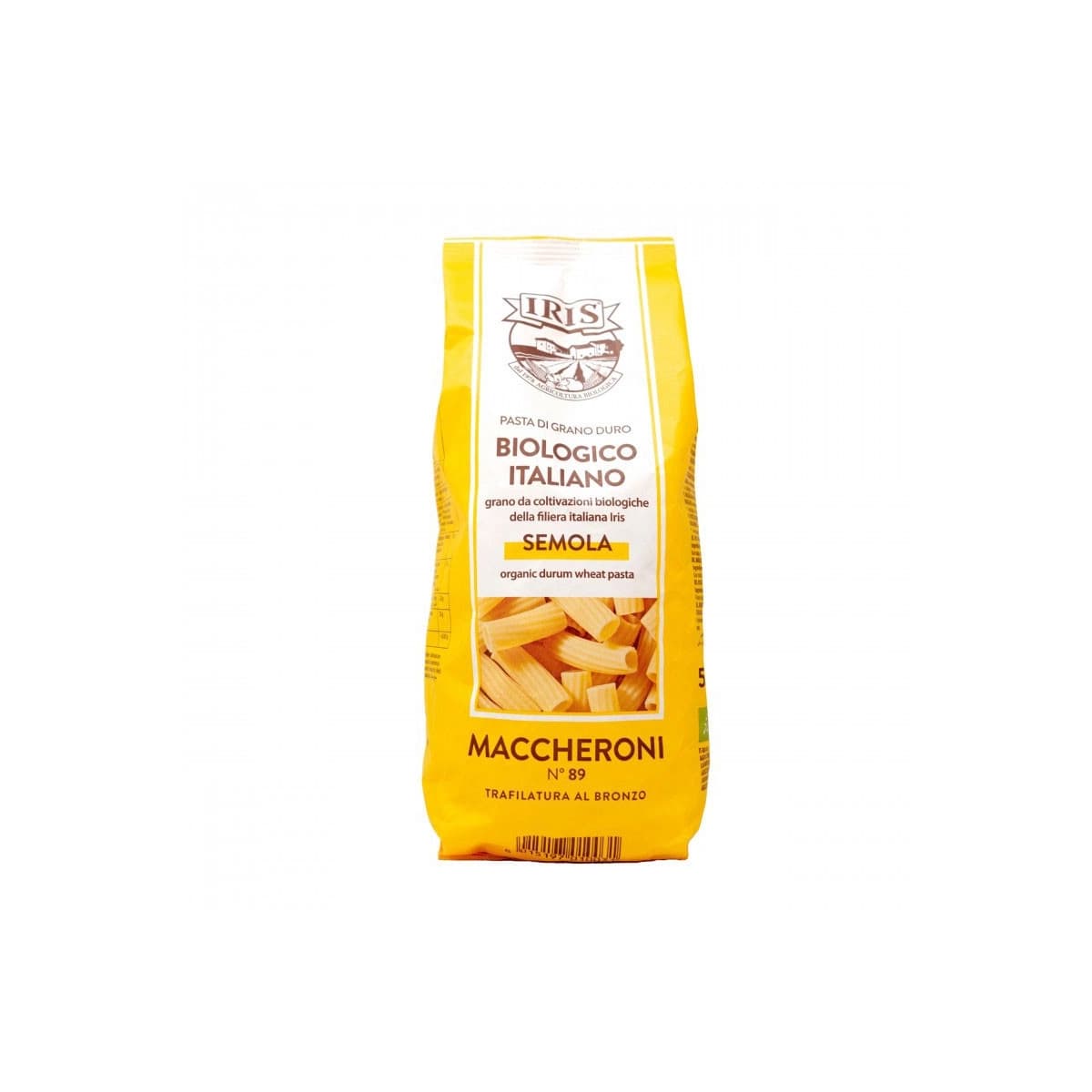 Macarrones grandes de trigo BIO 500 g IRIS