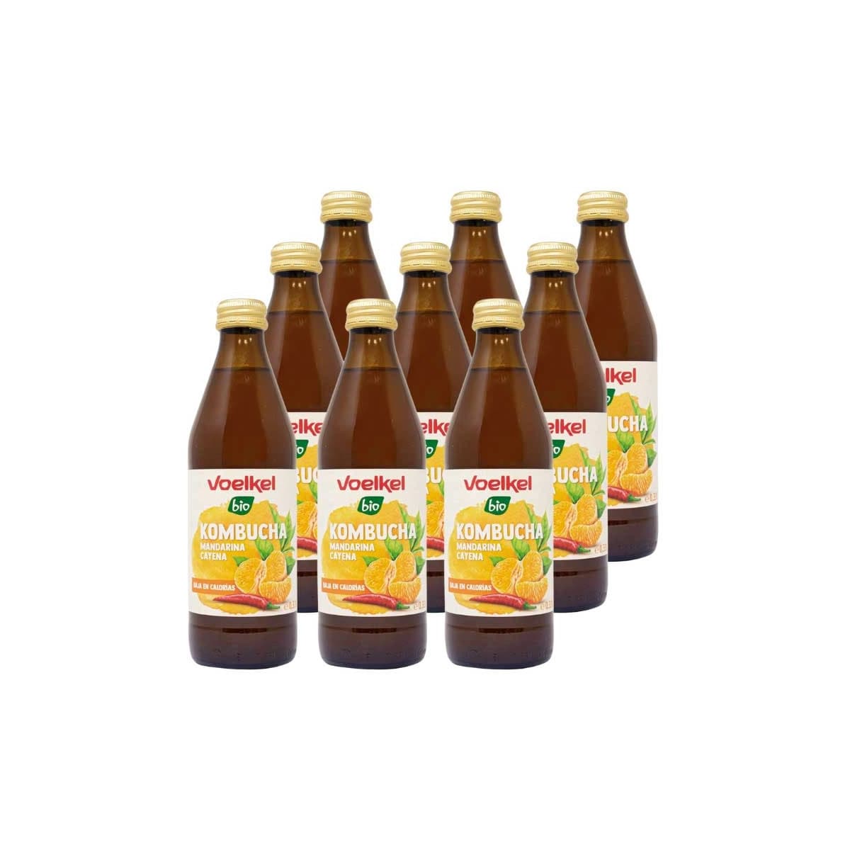 Kombucha Mandarina y Cayena Bio 6x330ml Voelkel