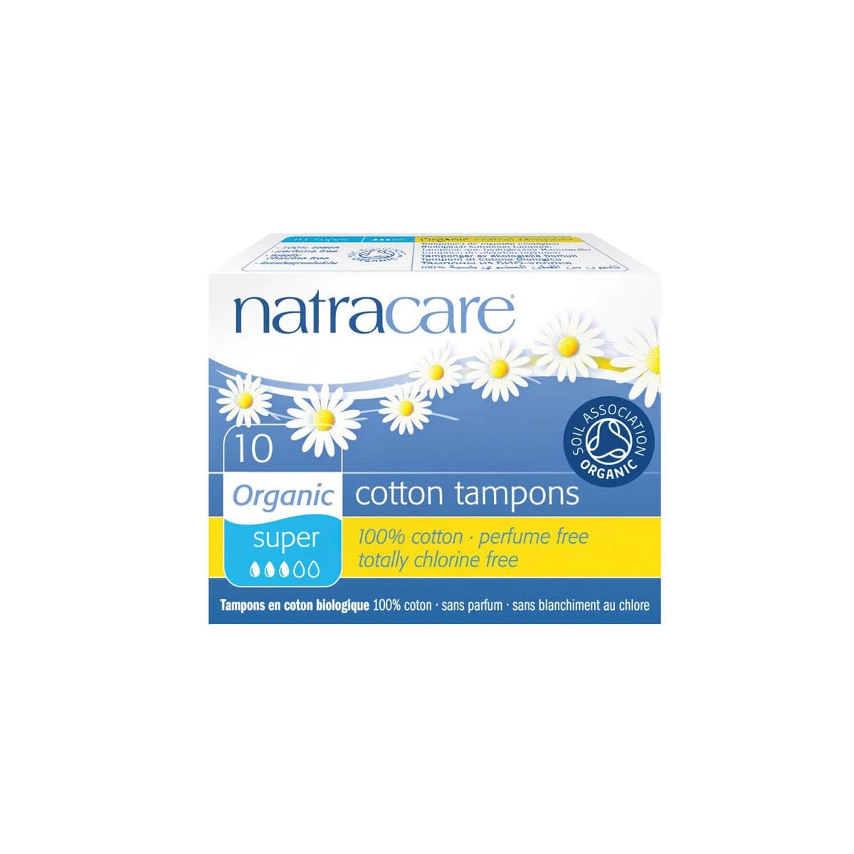 Tampón super sin aplicador bio 10 unidades Natracare
