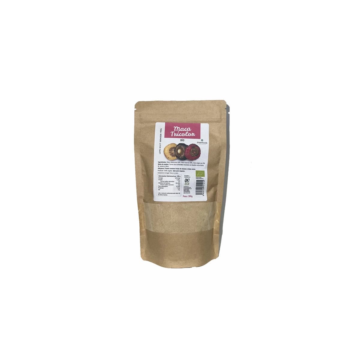 Maca tricolor polvo bio 200g Dream Foods