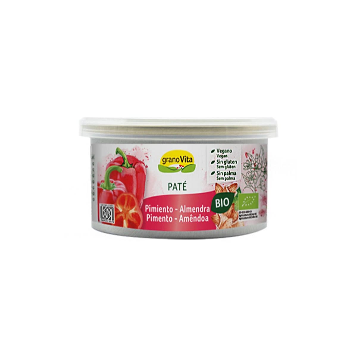 Pate de almendras-pimiento asado Bio 125g Granovita