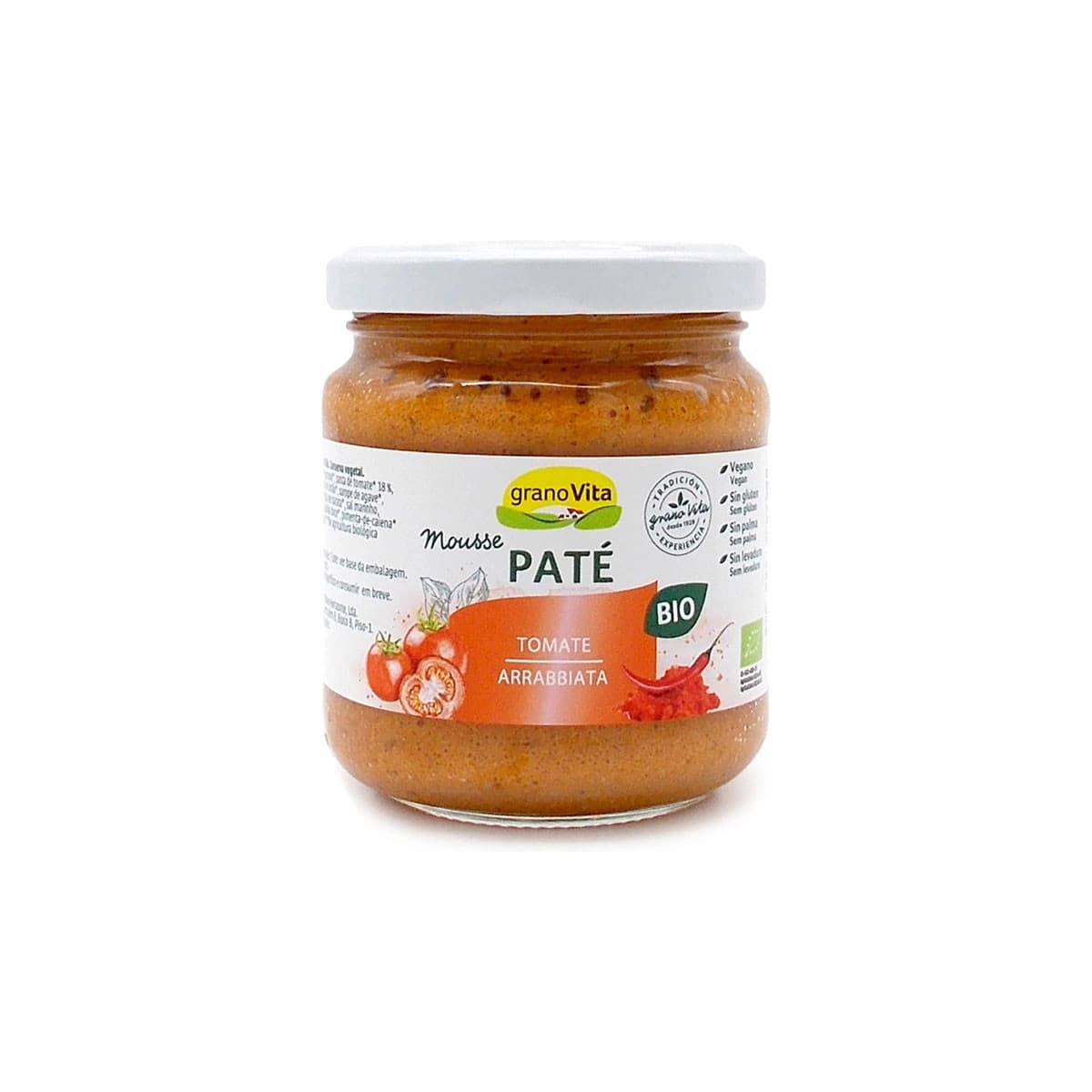 Pate Tomate-Arrabiata Bio cristal 175g Granovita