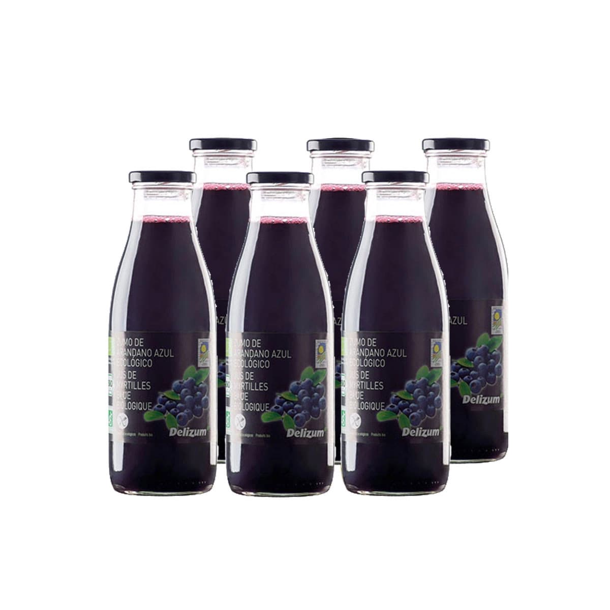 Zumo de Arandano Azul (blueberry) bio 6x750ml Delizum