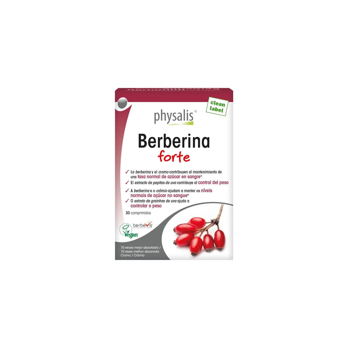 Berberina Forte 30 comprimidos Physalis