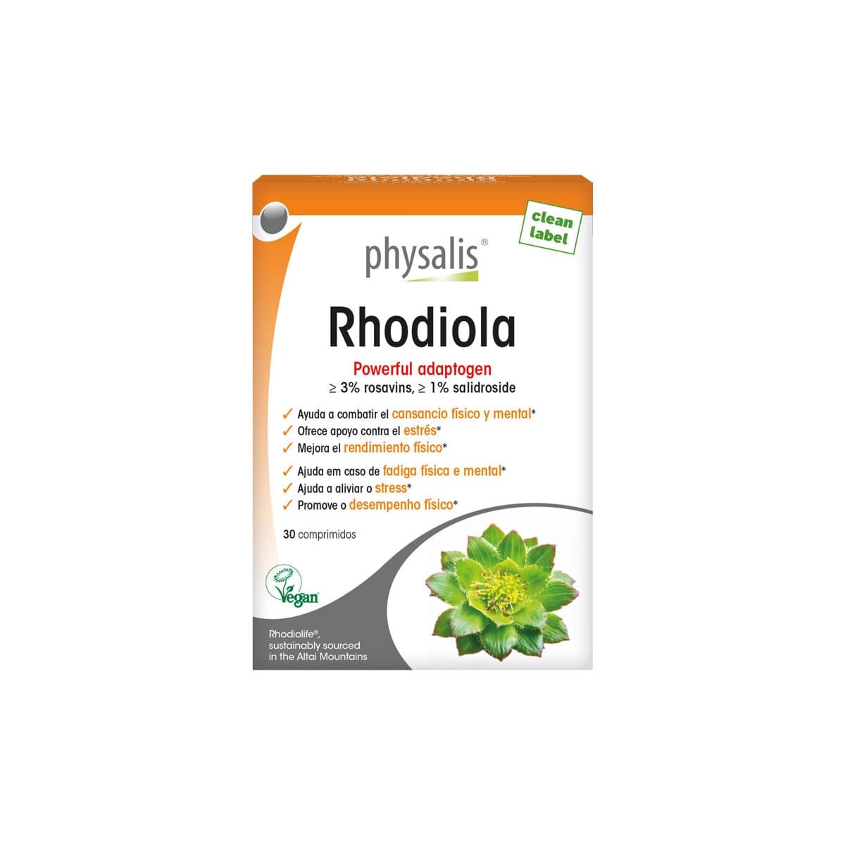 Rhodiola Rosea 30 comprimidos Physalis
