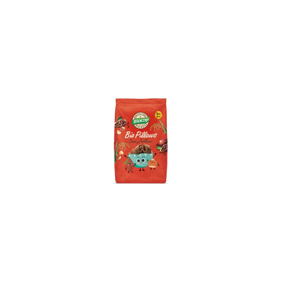 Cereales rellenos de choco avellanas sin gluten Bio 300 g Biocop