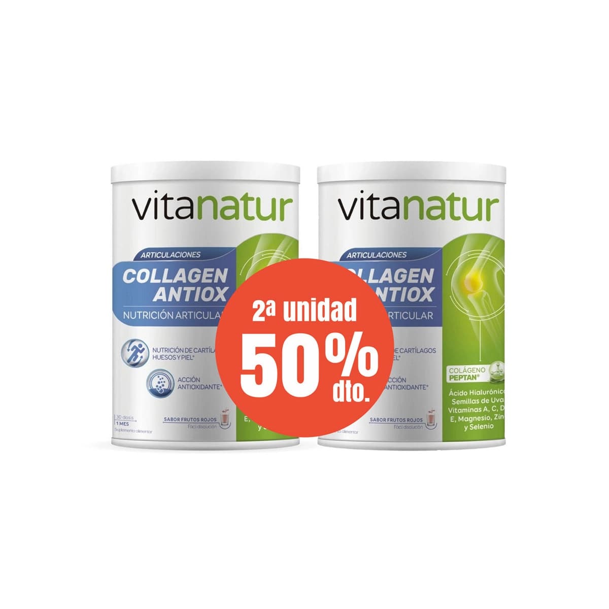 Collagen antiox plus 360g 2ª unidad 50% dto Vitanatur