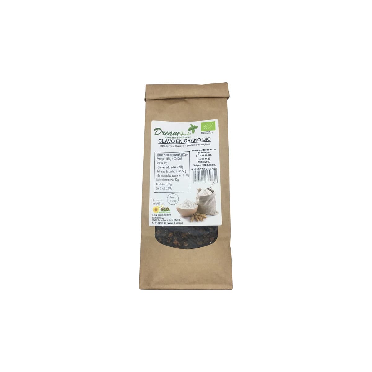 Clavo en grano Bio 100g Dream Food