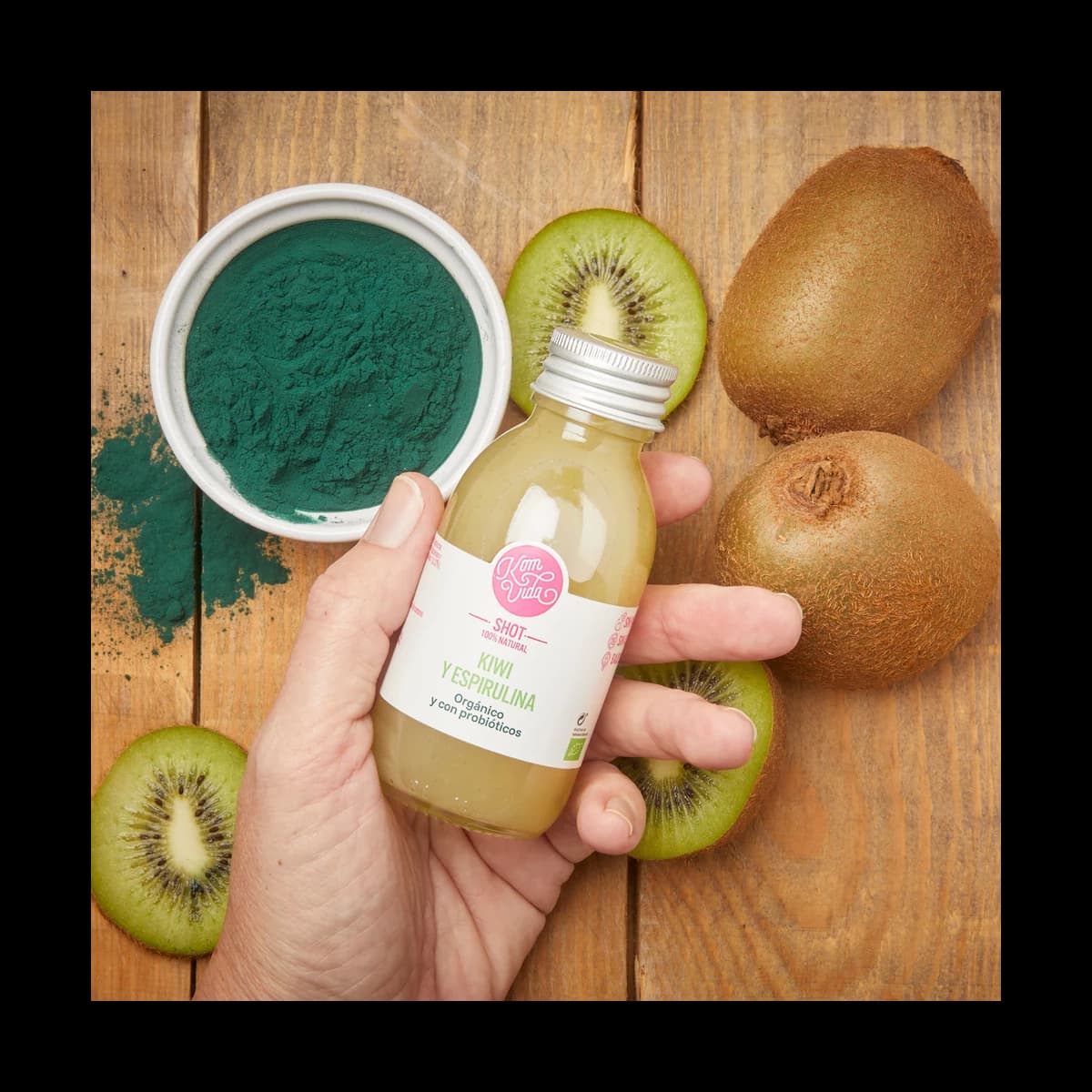 Shot Kiwi y Espirulina Bio 100ml Komvida