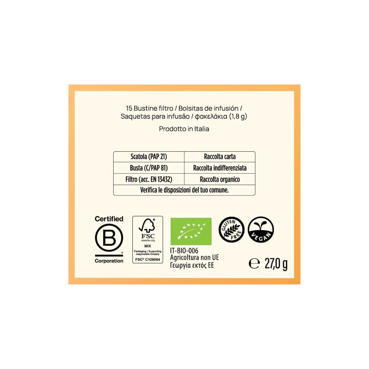 Yogi Frio Melocoton y Mango Bio 15 filtros