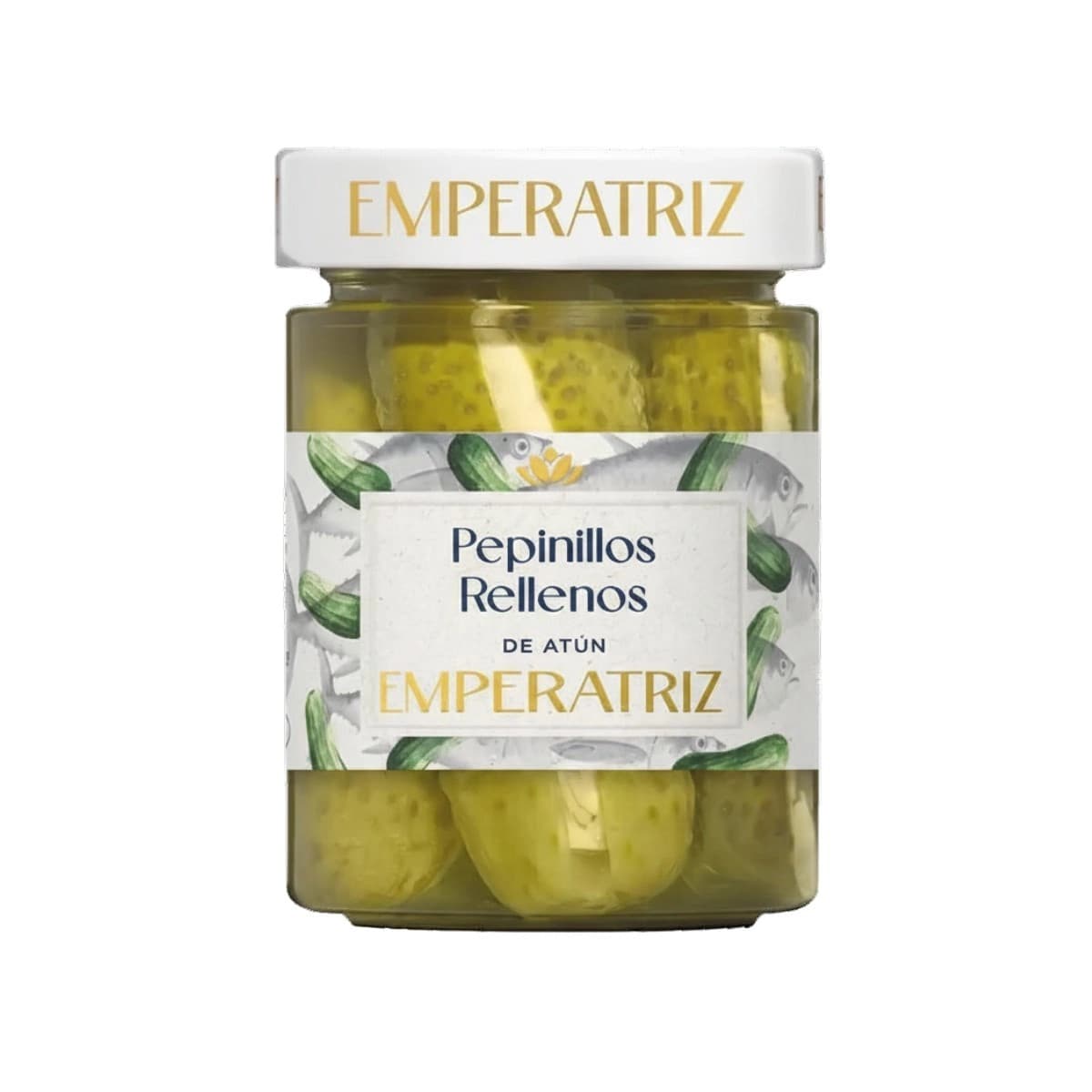 Pepinillos rellenos de Atun 460ml Emperatriz