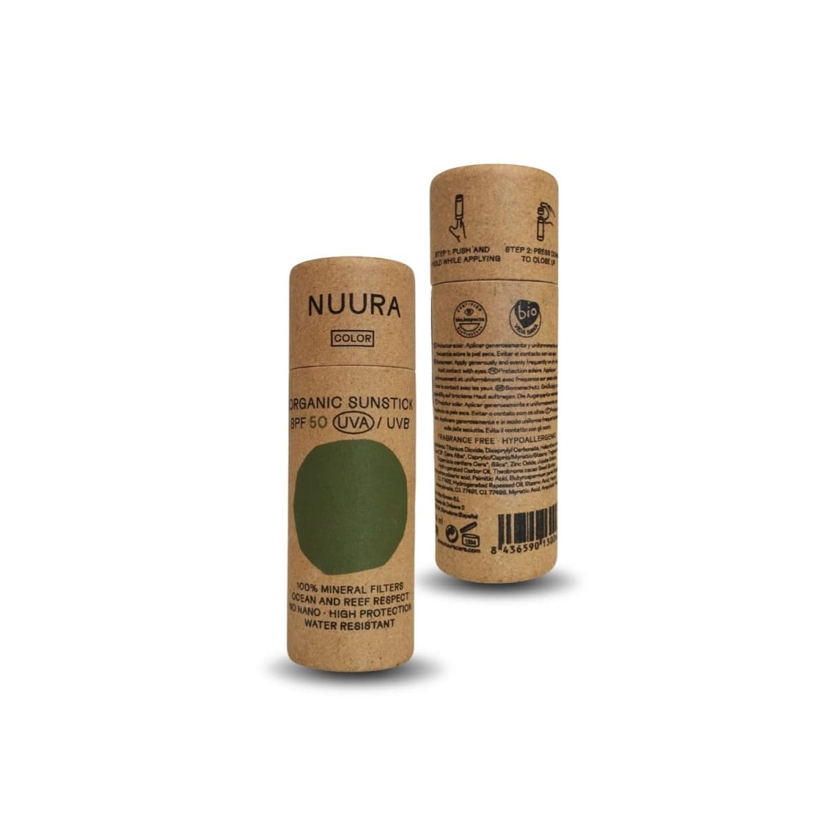 Stick crema solar facial natural SPF50 Bio 14ml Nuura