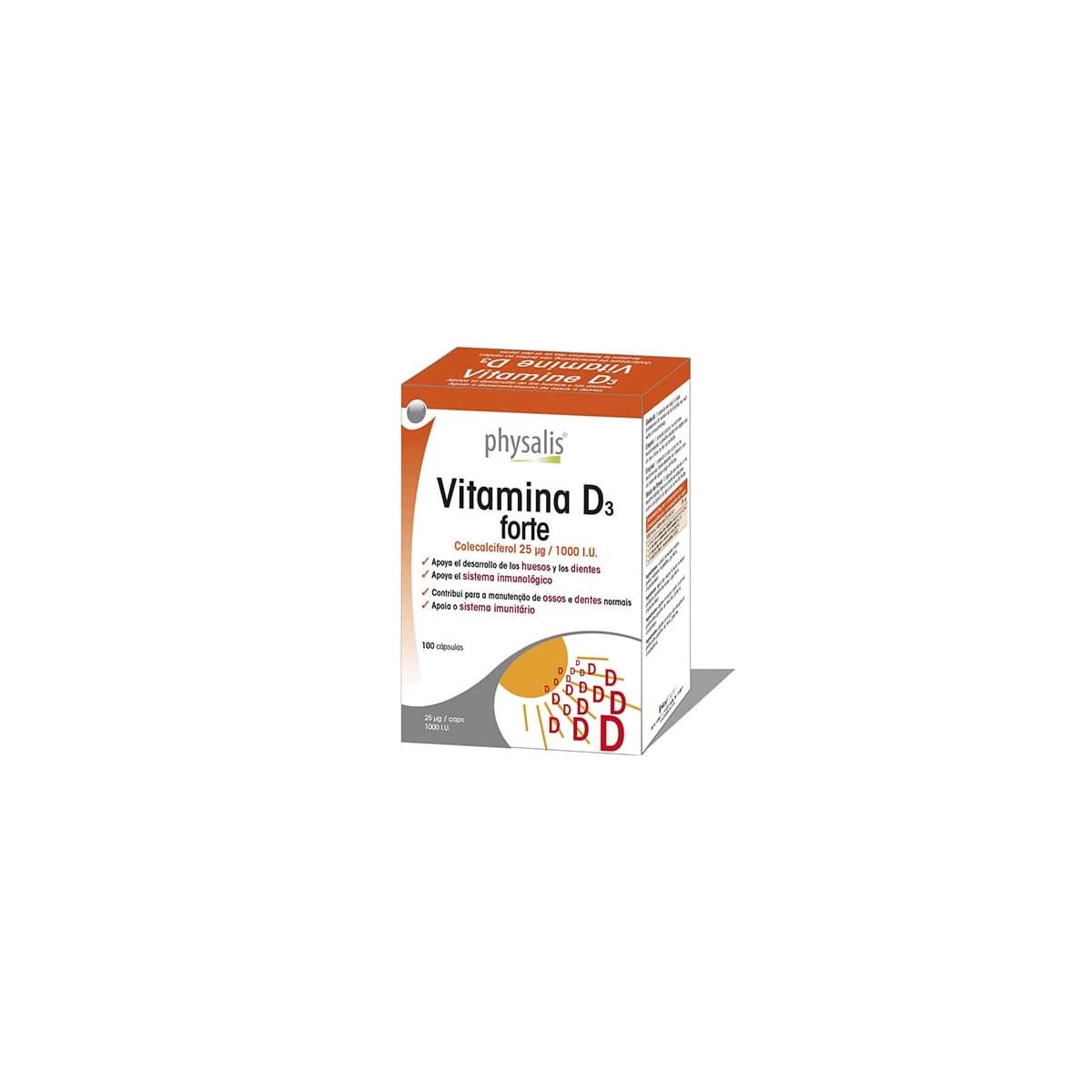 Vitamina D3 forte 100 capsulas Physalis