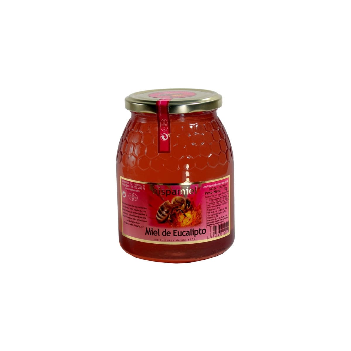 Miel de eucalipto 1kg Hispamiel