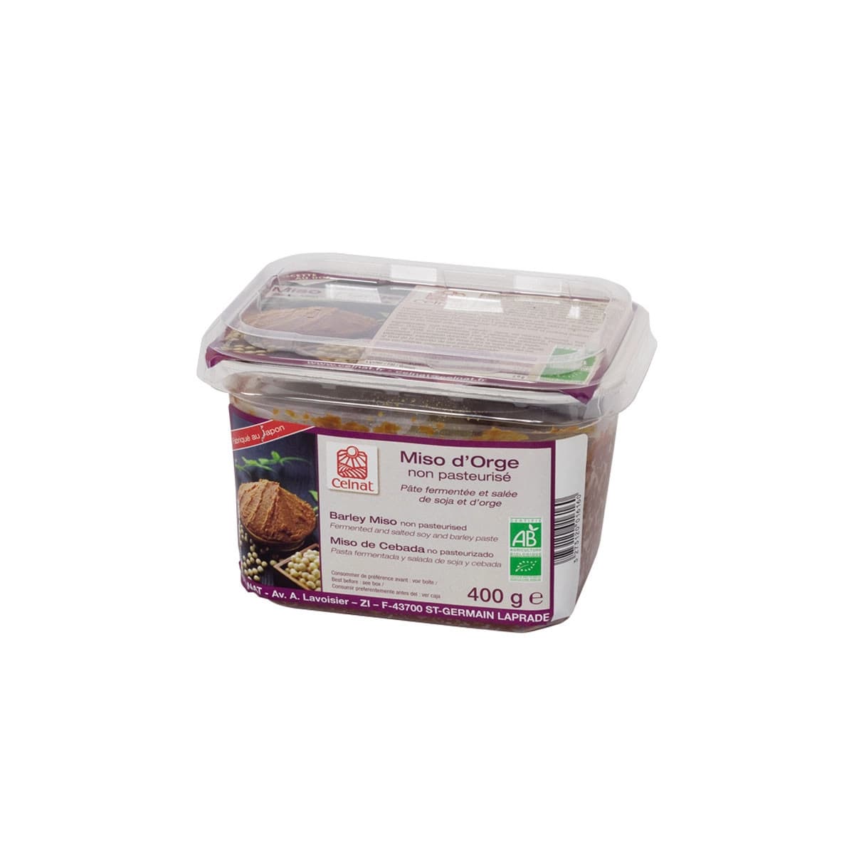 Mugi Miso (cebada) no pasteurizado Bio 400g Celnat
