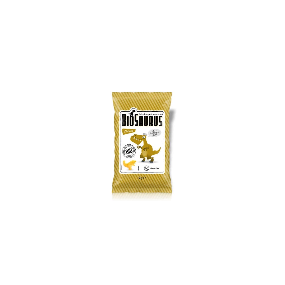 Snack sabor queso sin gluten Bio 50g BioSaurus