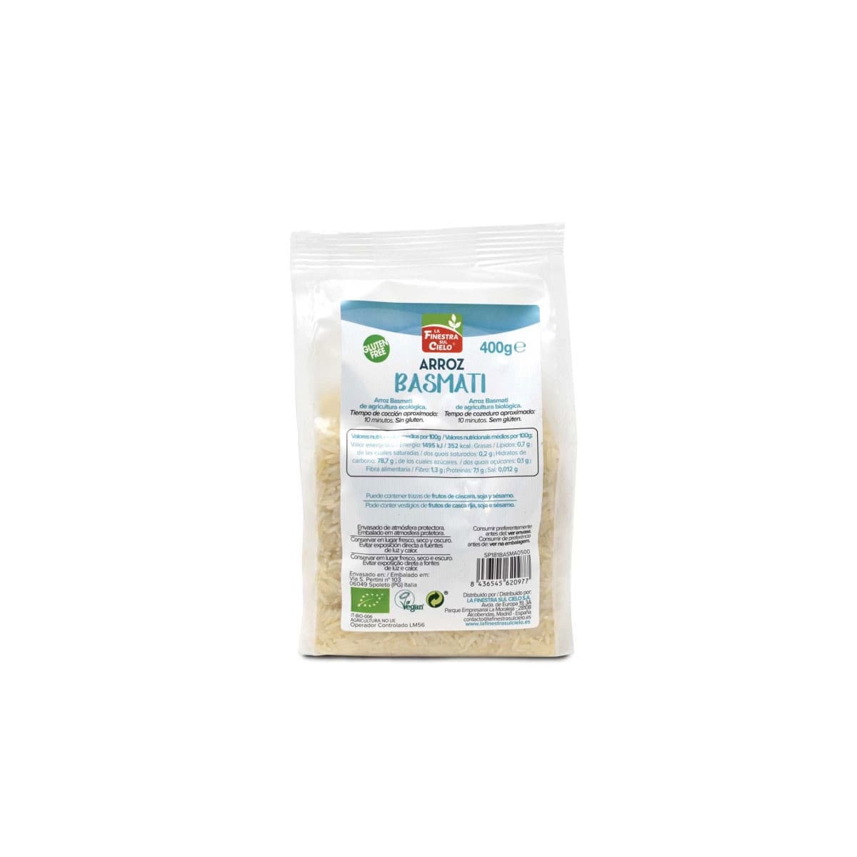 Arroz basmati blanco bio 400g La Finestra