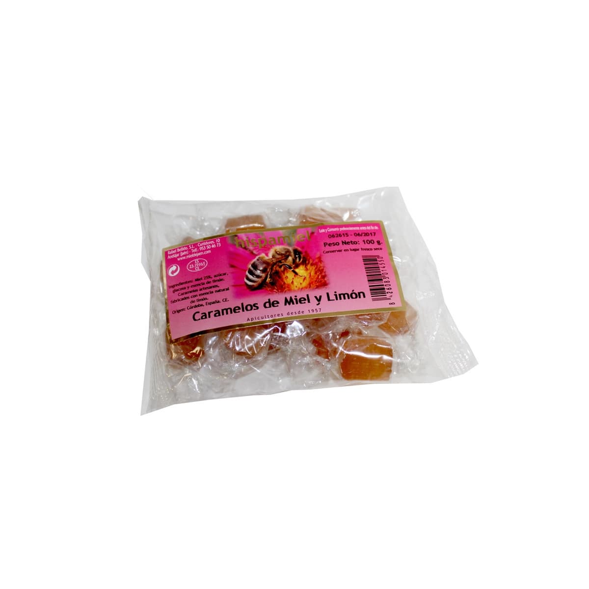 Caramelos Miel y Limon 100g Hispamiel