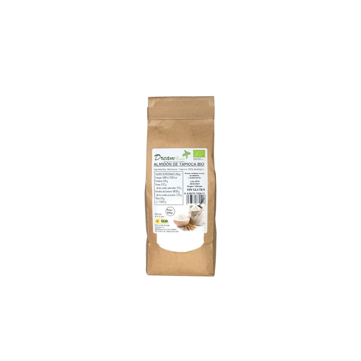 Almidon de Tapioca sin gluten Bio 500g Dream Food