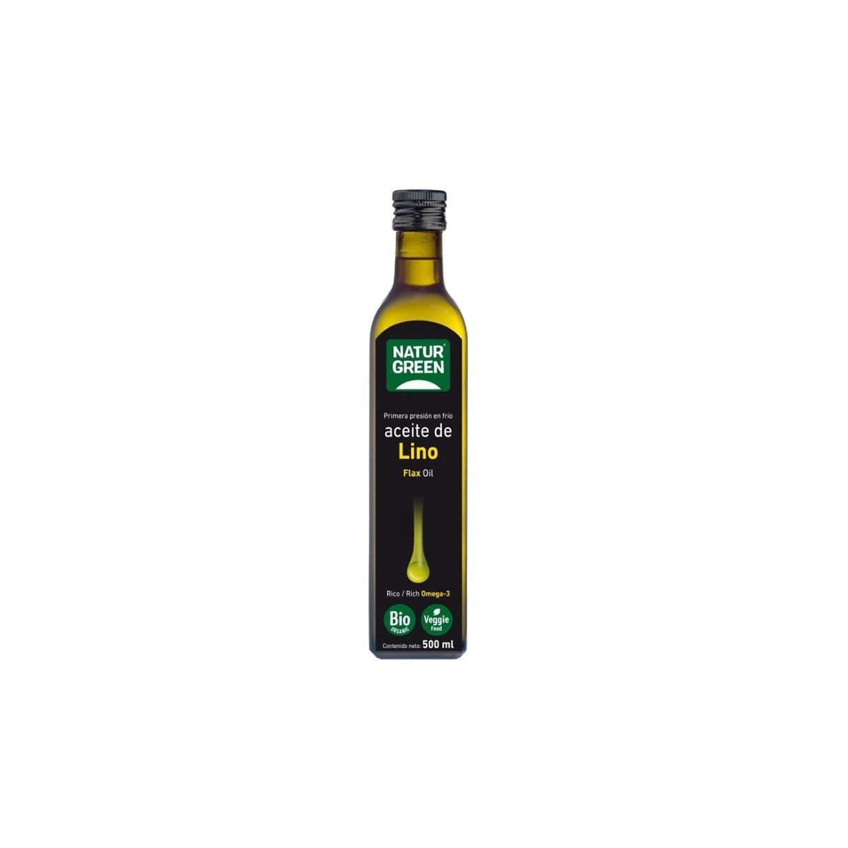 Aceite de lino bio 500ml Naturgreen