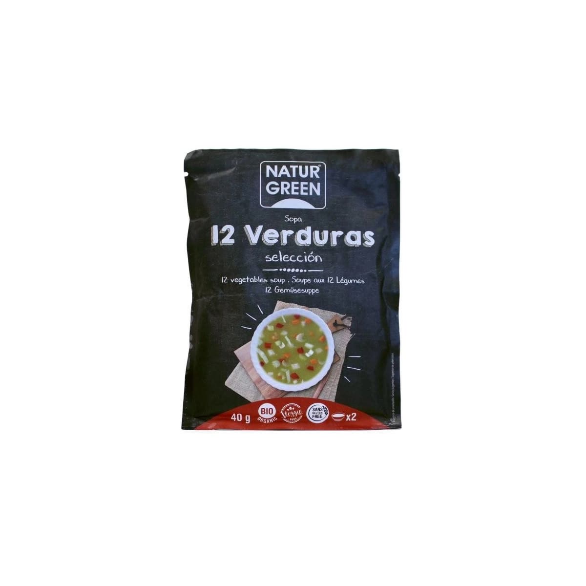 Sopa de 12 verduras sobre 40g Naturgreen