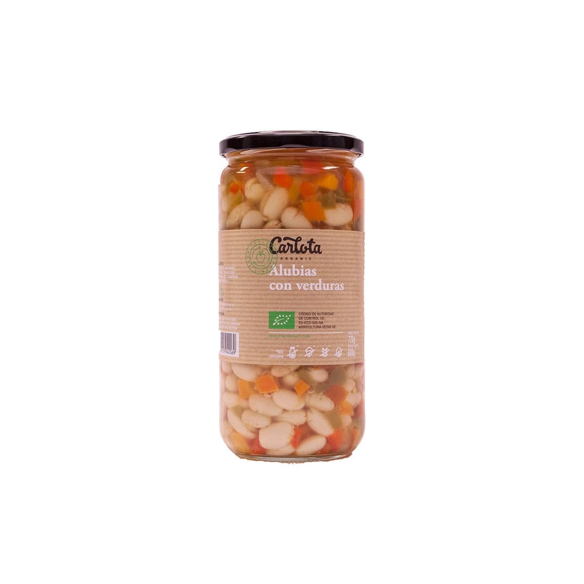 Alubias con verduras Bio 720g Carlota Organic