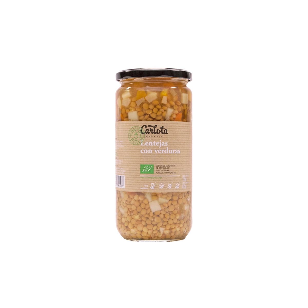 Lentejas con verduras Bio 720g Carlota Organic