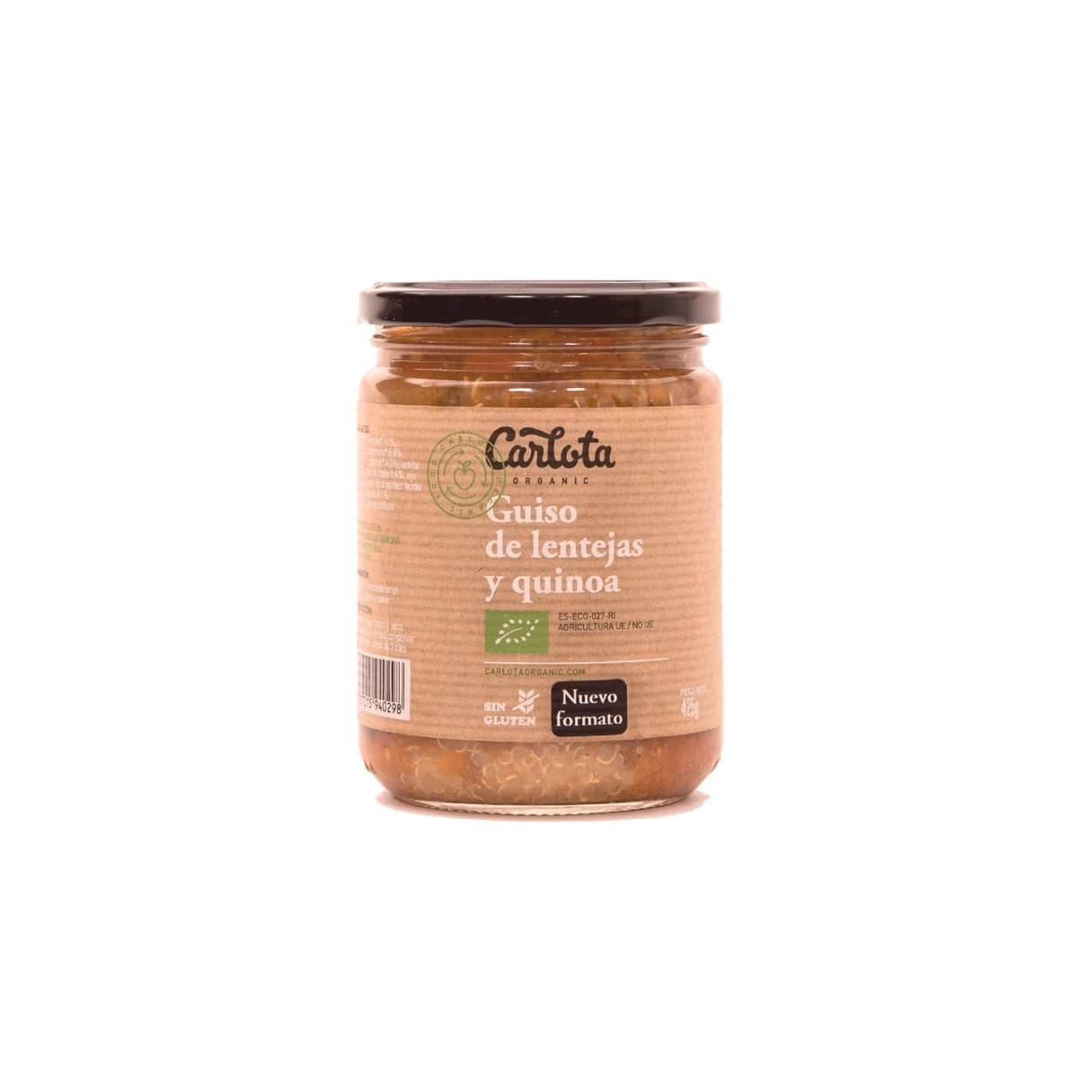 Guiso de lentejas y quinoa Bio 425g Carlota Organic