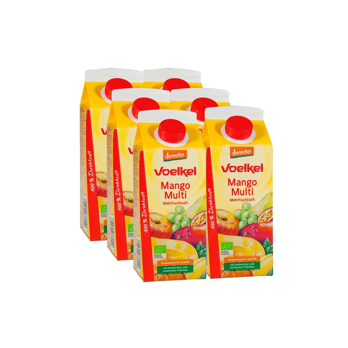Zumo de Mango con multifrutas Bio 6x750ml Voelkel