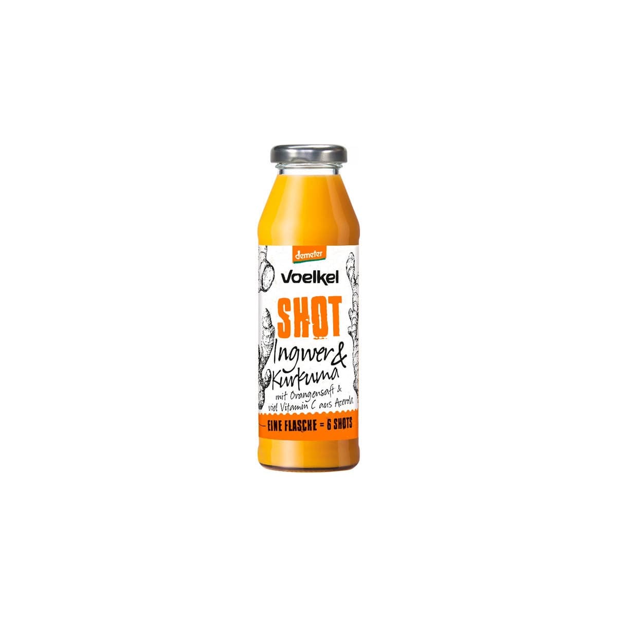 Shot de Jengibre y Curcuma Bio 280ml Voelkel