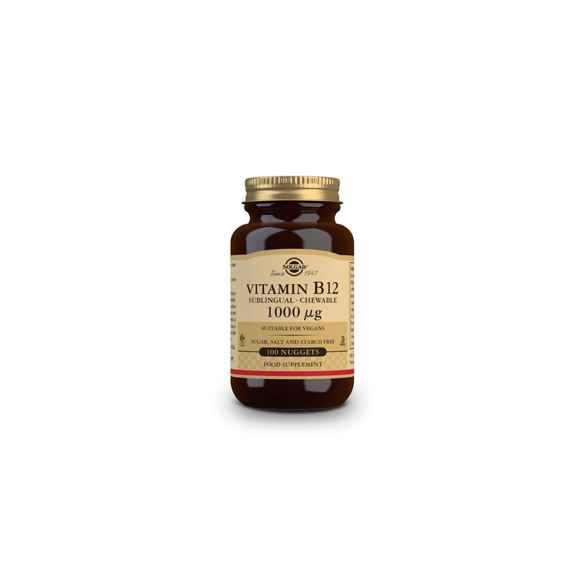 Vitamina B12 1000µg masticable 100 comprimidos Solgar