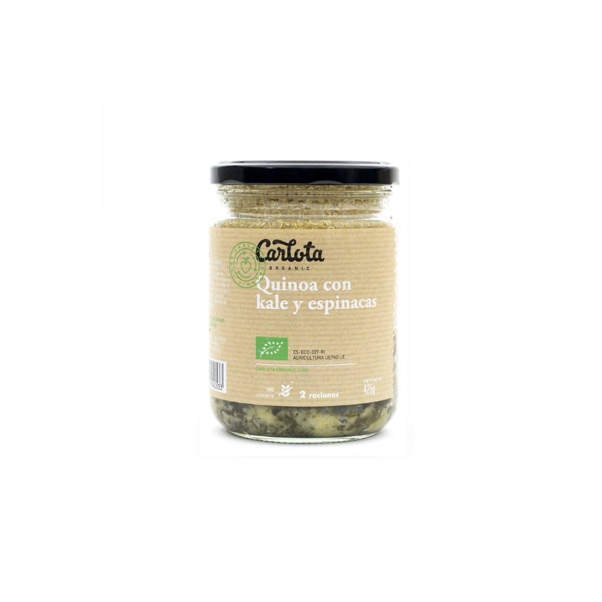 Quinoa con kale y espinacas 425g Carlota Organic