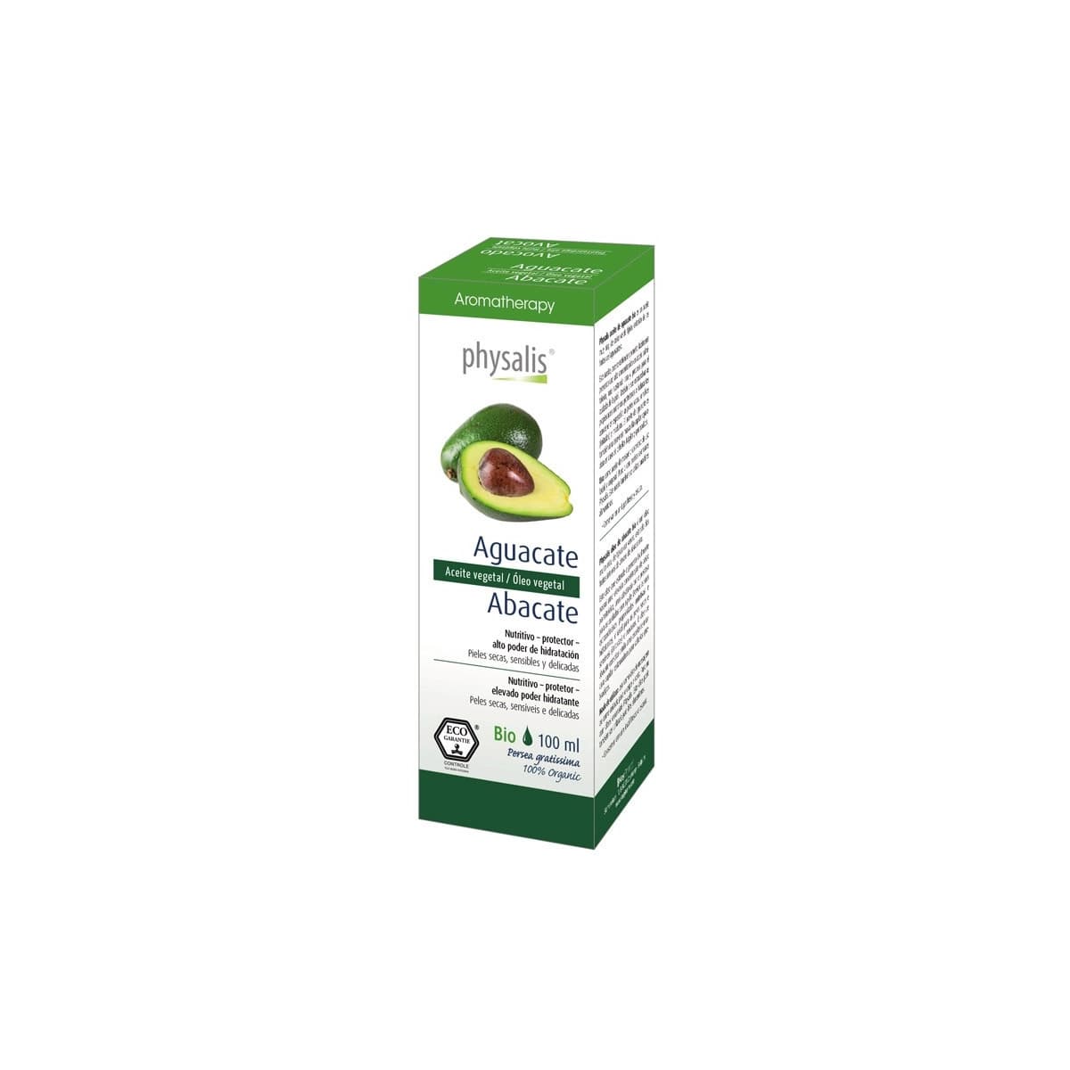 Aceite vegetal de aguacate bio 100ml Physalis