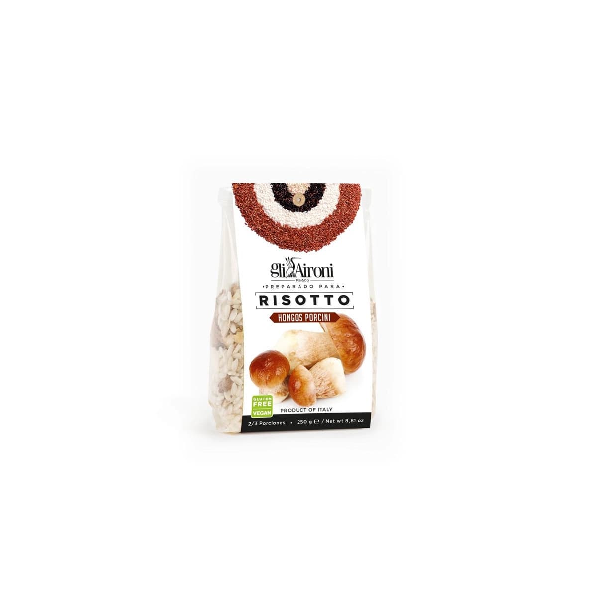 Risotto con setas porcini 250g Gli Aironi