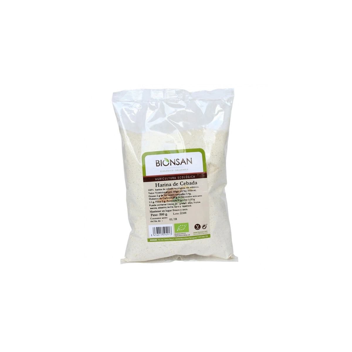 Harina de cebada bio 500g Bionsan