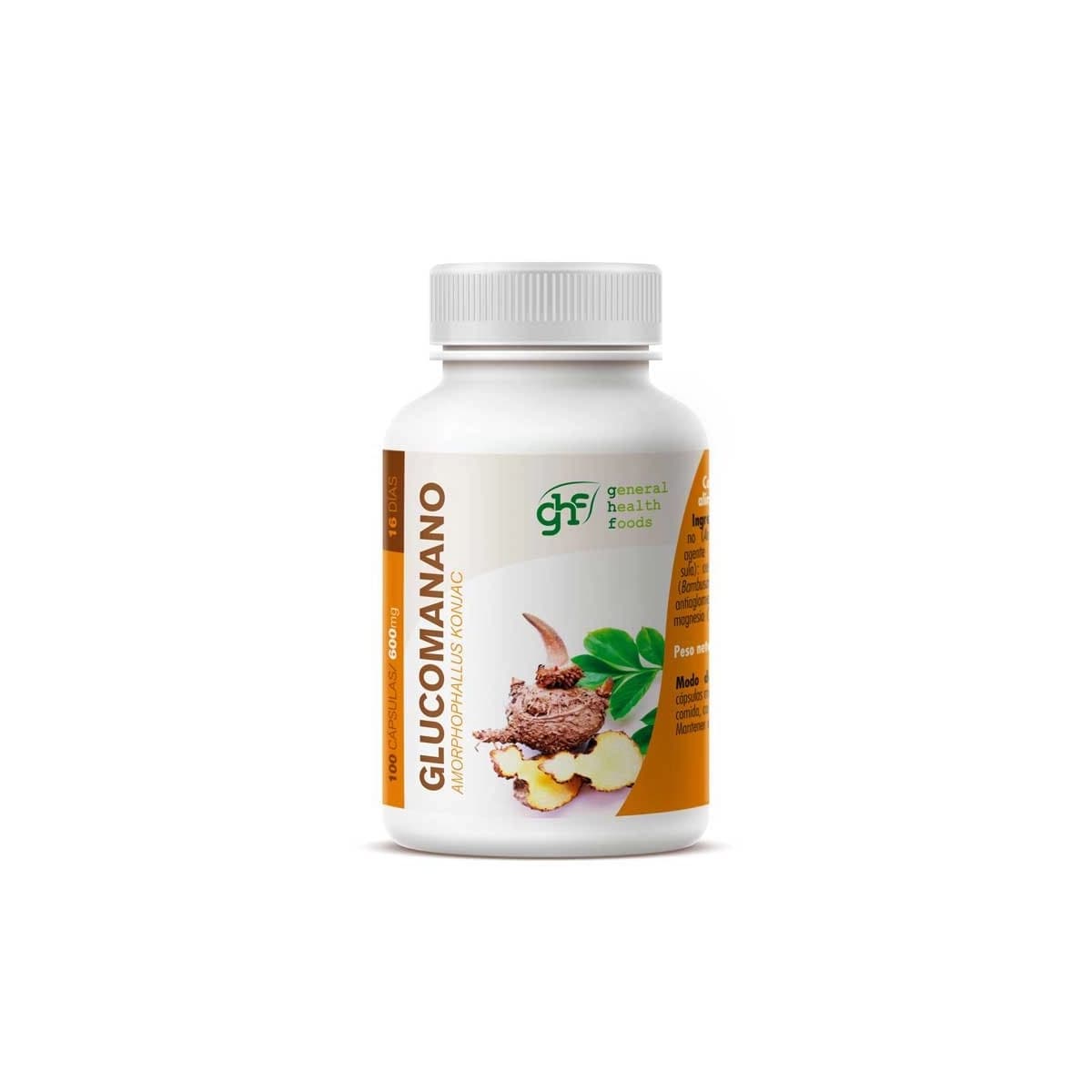 Glucomanano 600mg 100 capsulas GHF