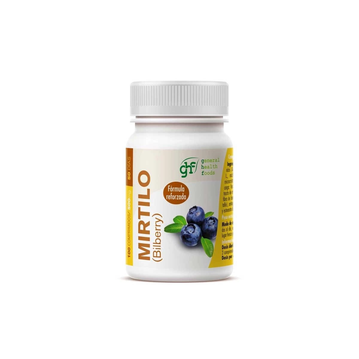 Mirtilo-arandano 500mg 100 comprimidos GHF