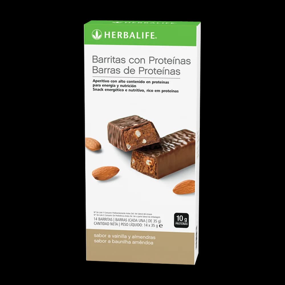Barritas con proteínas - Vainilla y almendras - 14 barritas