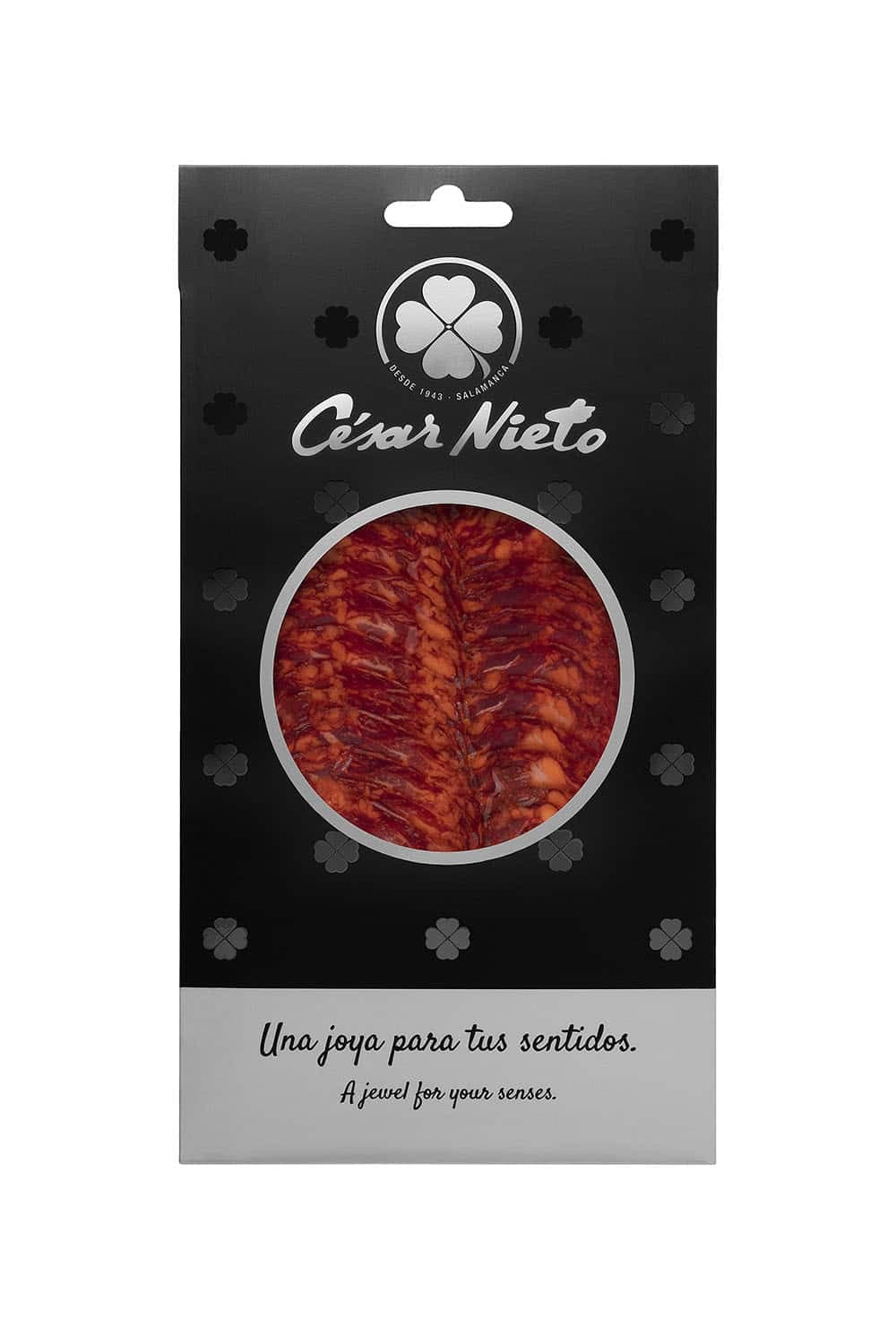 Chorizo de Bellota Ibérico loncheado a máquina · Formato hostelería