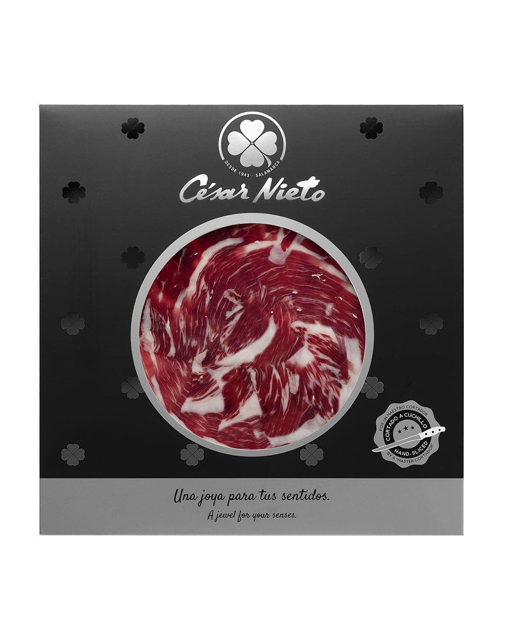 Jamón de Cebo de Campo 50% loncheado a cuchillo · Formato hostelería